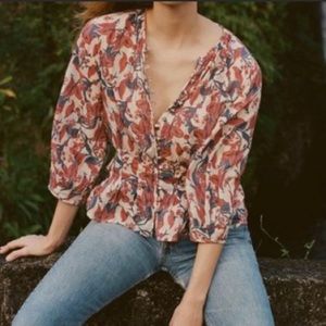 DOEN Camellia Blouse Top, size S